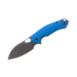 GiantMouse Biblio-XL-Folding Knife Blue G10 Handle Vanadis 4E Plain Black Blade