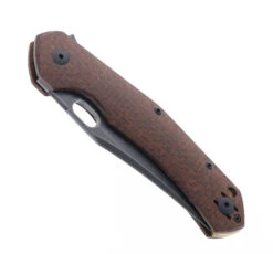 GiantMouse Knives ACE Jutland Folding Knife Burlap Micarta Handle Vanadis 4E Plain Edge PVD Finish -Knives and tools GIANTMOUSE JUTLAND BURLAP MICARTA 01 12937.1695407608