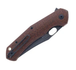 GiantMouse Knives ACE Jutland Folding Knife Burlap Micarta Handle Vanadis 4E Plain Edge PVD Finish -Knives and tools GIANTMOUSE JUTLAND BURLAP MICARTA 03 67112.1695407608