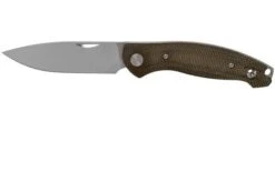 GiantMouse ACE Farley Green Canvas Micarta, Satin Pocket Knife, Ansø And Voxnaes Design