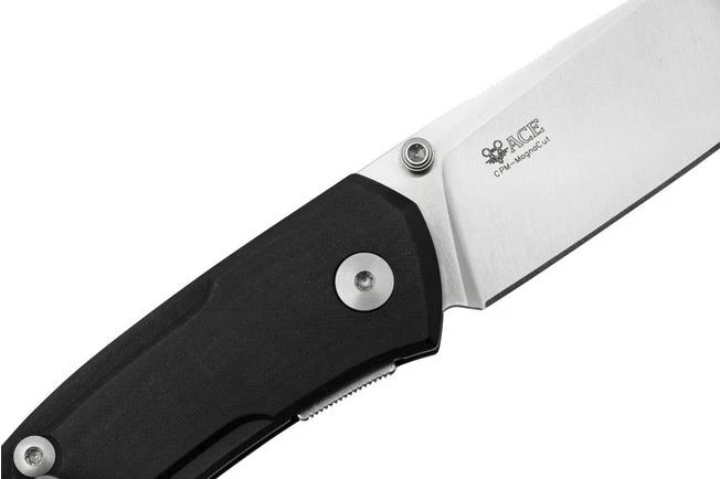 GiantMouse ACE Iona V2 Black Linen Micarta, Satin Magnacut, Pocket Knife 7 GiantMouse ACE Iona V2 Black Linen Micarta, Satin Magnacut, Pocket Knife - Image 5