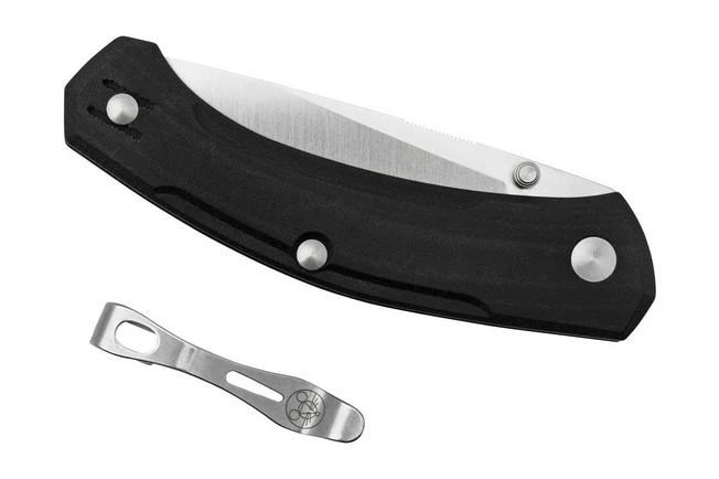 GiantMouse ACE Iona V2 Black Linen Micarta, Satin Magnacut, Pocket Knife 8 GiantMouse ACE Iona V2 Black Linen Micarta, Satin Magnacut, Pocket Knife - Image 6