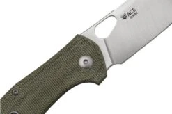GiantMouse ACE Atelier, Elmax, Green Canvas Micarta Pocket Knife -Knives and tools GMATELIER GRN CANVAS 05 giantmouse