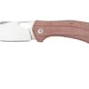 GiantMouse ACE Atelier, Elmax Stonewashed, Red Canvas Micarta Pocket Knife