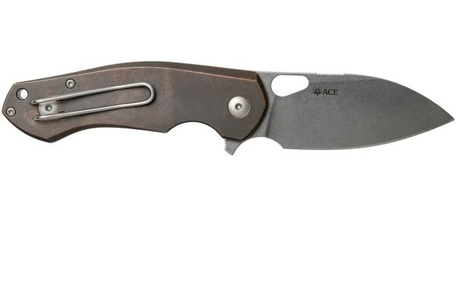 GiantMouse ACE Biblio Bronze Pocket Knife, Ansø En Voxnaes Design 4 GiantMouse ACE Biblio Bronze Pocket Knife, Ansø En Voxnaes Design - Image 2