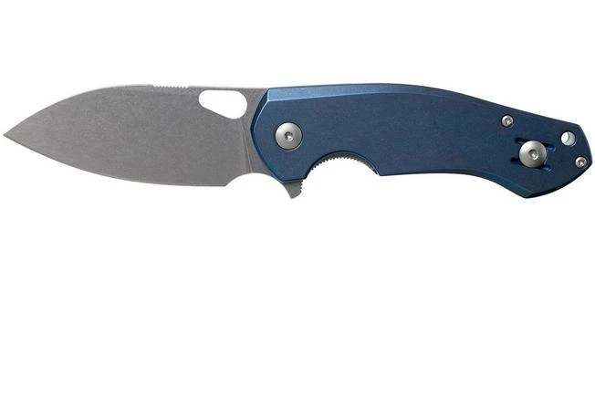 GiantMouse ACE Biblio Blue Titanium Pocket Knife, Ansø En Voxnaes Design 3 GiantMouse ACE Biblio Blue Titanium Pocket Knife, Ansø En Voxnaes Design