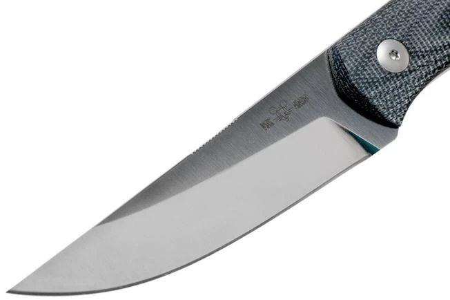 GiantMouse GMF2-DB Double Black Canvas Micarta, Satin, Fixed Knife, Ansø En Voxnaes Design 5 GiantMouse GMF2-DB Double Black Canvas Micarta, Satin, Fixed Knife, Ansø En Voxnaes Design - Image 3