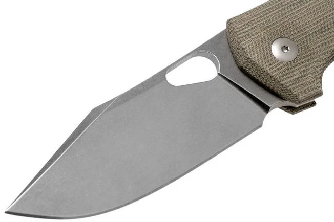 GiantMouse ACE Grand, Green Canvas Micarta Pocket Knife 5 GiantMouse ACE Grand, Green Canvas Micarta Pocket Knife - Image 3