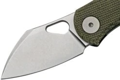 GiantMouse ACE Nibbler Green Canvas Micarta, 20CV Pocket Knife, Ansø And Voxnaes Design -Knives and tools GMNIBBLER GREEN C 03 giantmouse
