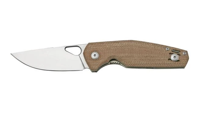 GiantMouse ACE Nimbus V2 Natural Canvas Micarta Pocket Knife, Ansø En Voxnaes Design 3 GiantMouse ACE Nimbus V2 Natural Canvas Micarta Pocket Knife, Ansø En Voxnaes Design