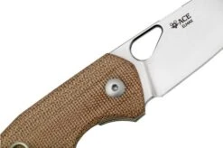GiantMouse ACE Nimbus V2 Natural Canvas Micarta Pocket Knife, Ansø En Voxnaes Design -Knives and tools GMNIMBUS04 05 giantmouse