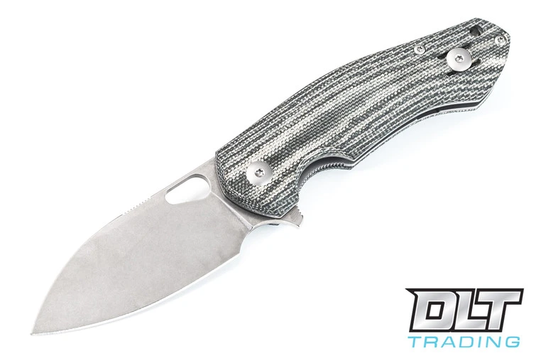 GiantMouse ACE Biblio - Black & Grey Micarta 3 GiantMouse ACE Biblio - Black & Grey Micarta