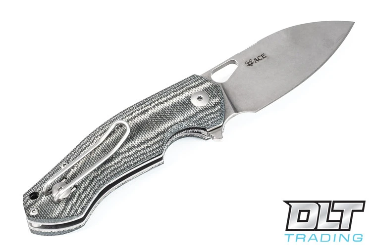 GiantMouse ACE Biblio - Black & Grey Micarta 4 GiantMouse ACE Biblio - Black & Grey Micarta - Image 2