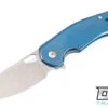 GiantMouse ACE Biblio - Stonewashed Blade - Blue Titanium Handle