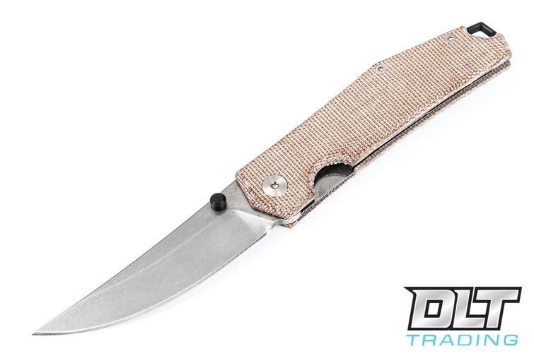 GiantMouse ACE Clyde - Natural Canvas Micarta 3 GiantMouse ACE Clyde - Natural Canvas Micarta