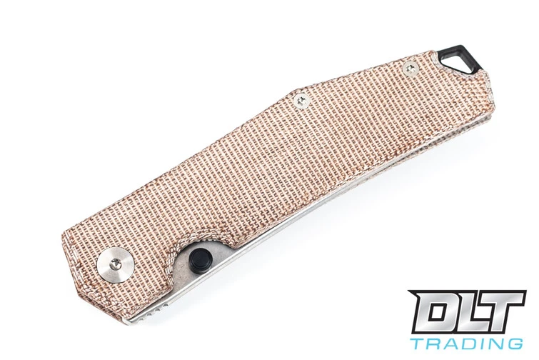 GiantMouse ACE Clyde - Natural Canvas Micarta 5 GiantMouse ACE Clyde - Natural Canvas Micarta - Image 3