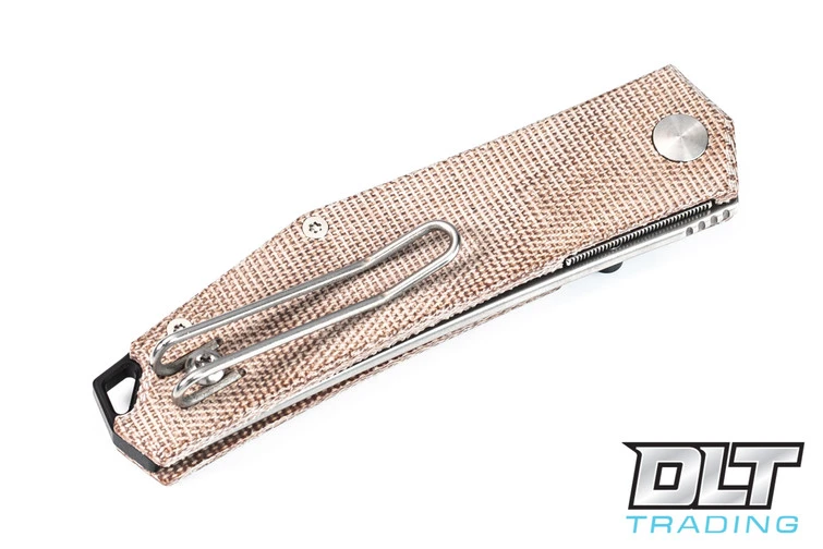 GiantMouse ACE Clyde - Natural Canvas Micarta 6 GiantMouse ACE Clyde - Natural Canvas Micarta - Image 4