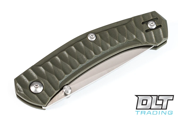 GiantMouse ACE Iona - Textured OD Green FRN - Satin Blade 5 GiantMouse ACE Iona - Textured OD Green FRN - Satin Blade - Image 3