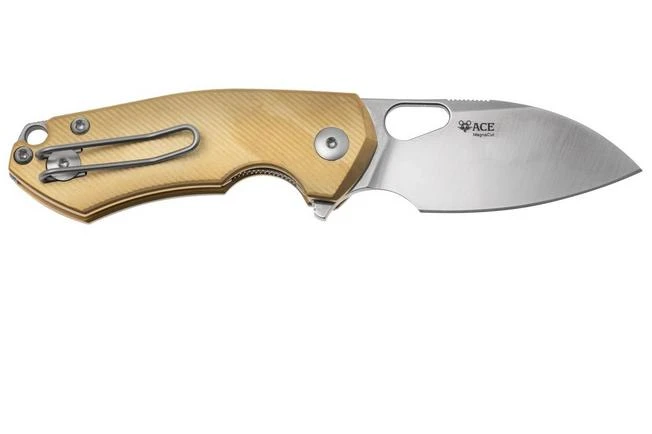 GiantMouse ACE Riv Brass Pocket Knife, Voxnaes & Anso Design 4 GiantMouse ACE Riv Brass Pocket Knife, Voxnaes & Anso Design - Image 2