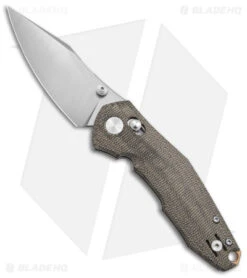 GiantMouse Vox/Anso ACE Nazca Bar Lock Knife Green Micarta (3.2" Satin M390)