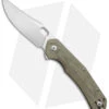 GiantMouse ACE Jutland Liner Lock Knife Green Canvas Micarta (3.3" Satin ELMAX)