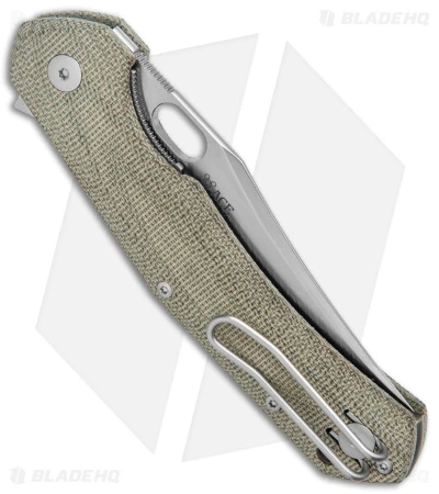 GiantMouse ACE Jutland Liner Lock Knife Green Canvas Micarta (3.3" Satin ELMAX) 5 GiantMouse ACE Jutland Liner Lock Knife Green Canvas Micarta (3.3" Satin ELMAX) - Image 3