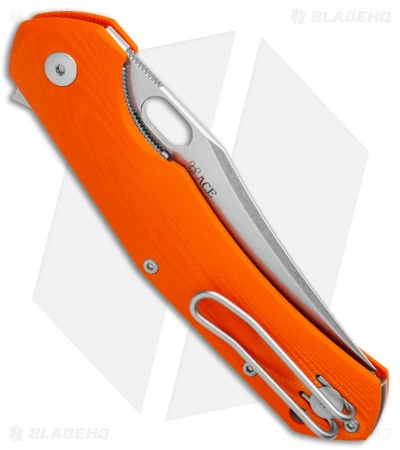 GiantMouse ACE Jutland Liner Lock Knife Orange G-10 (3.3" Stonewash ELMAX) 5 GiantMouse ACE Jutland Liner Lock Knife Orange G-10 (3.3" Stonewash ELMAX) - Image 3