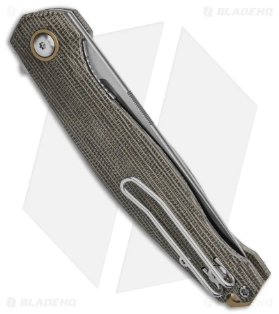 GiantMouse Vox/Anso ACE Sonoma V2 Liner Lock Knife Green Micarta (3.3" Satin) 5 GiantMouse Vox/Anso ACE Sonoma V2 Liner Lock Knife Green Micarta (3.3" Satin) - Image 3