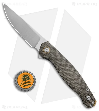 GiantMouse Vox/Anso ACE Sonoma V2 Liner Lock Knife Green Micarta (3.3" Satin) 6 GiantMouse Vox/Anso ACE Sonoma V2 Liner Lock Knife Green Micarta (3.3" Satin) - Image 4