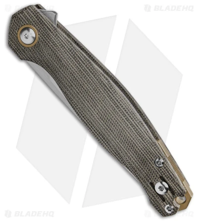 GiantMouse Vox/Anso ACE Sonoma V2 Liner Lock Knife Green Micarta (3.3" Satin) 4 GiantMouse Vox/Anso ACE Sonoma V2 Liner Lock Knife Green Micarta (3.3" Satin) - Image 2