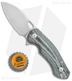 GiantMouse Vox/Anso ACE Biblio Flipper Knife Black Micarta (2.9" Stonewash M390) -Knives and tools GiantMouse Vox Anso ACE Biblio Black Micarta SW BHQ 112053 jr botlecap