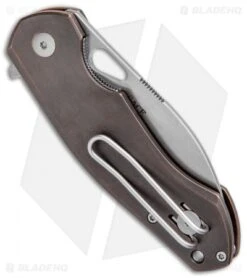 GiantMouse Vox/Anso ACE Biblio Flipper Knife Bronze (2.9" Stonewash M390) -Knives and tools GiantMouse Vox Anso ACE Biblio Bronze SW BHQ 101376 jr side