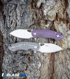 GiantMouse Vox/Anso ACE Biblio Flipper Knife Black Micarta (2.9" Stonewash M390) -Knives and tools GiantMouse Vox Anso ACE Biblio Flipper Knife Black Micarta Stonewash M390 BHQ 112053 kp log web