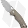 GiantMouse Vox/Anso ACE Biblio Knife Natural Micarta (2.9" Stonewash M390)
