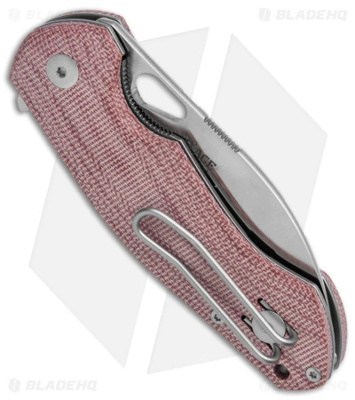 GiantMouse Vox/Anso ACE Biblio Flipper Knife Red Micarta (2.9" Satin M390) 5 GiantMouse Vox/Anso ACE Biblio Flipper Knife Red Micarta (2.9" Satin M390) - Image 3