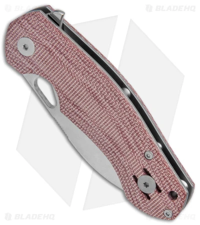 GiantMouse Vox/Anso ACE Biblio Flipper Knife Red Micarta (2.9" Satin M390) 4 GiantMouse Vox/Anso ACE Biblio Flipper Knife Red Micarta (2.9" Satin M390) - Image 2