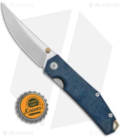 GiantMouse Vox/Anso ACE Clyde Liner Lock Knife Denim Micarta/Brass (3" Satin) -Knives and tools GiantMouse Vox Anso ACE Clyde LL Denim Micarta Brass SW BHQ 178229 jr bottlecap