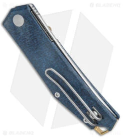 GiantMouse Vox/Anso ACE Clyde Liner Lock Knife Denim Micarta/Brass (3" Satin) -Knives and tools GiantMouse Vox Anso ACE Clyde LL Denim Micarta Brass SW BHQ 178229 jr side