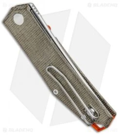 GiantMouse Vox/Anso ACE Clyde Liner Lock Knife Green Micarta (3" Stonewash) -Knives and tools GiantMouse Vox Anso ACE Clyde LL Green Micarta SW BHQ 97143 jr side