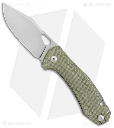 GiantMouse Vox/Anso ACE Grand Knife Green Canvas Micarta (3.4" Stonewash) 3 GiantMouse Vox/Anso ACE Grand Knife Green Canvas Micarta (3.4" Stonewash)