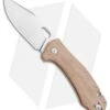 GiantMouse Vox/Anso ACE Grand Knife Natural Micarta (3.4" Satin)