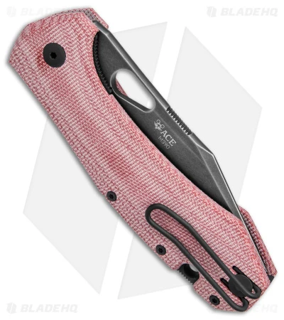 GiantMouse Vox/Anso ACE Grand Liner Lock Knife Red Micarta (3.4" Black SW) 5 GiantMouse Vox/Anso ACE Grand Liner Lock Knife Red Micarta (3.4" Black SW) - Image 3