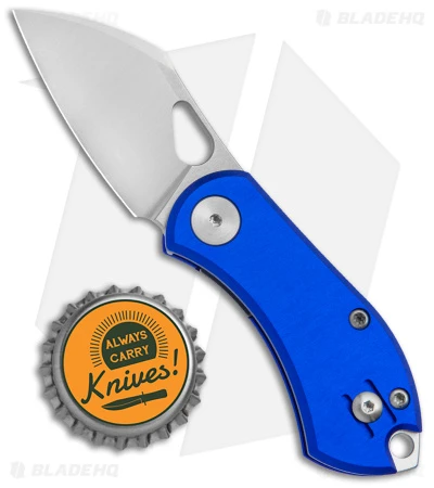 GiantMouse Vox/Anso ACE Nibbler Knife Blue Aluminum (1.9" Satin N690) 6 GiantMouse Vox/Anso ACE Nibbler Knife Blue Aluminum (1.9" Satin N690) - Image 4
