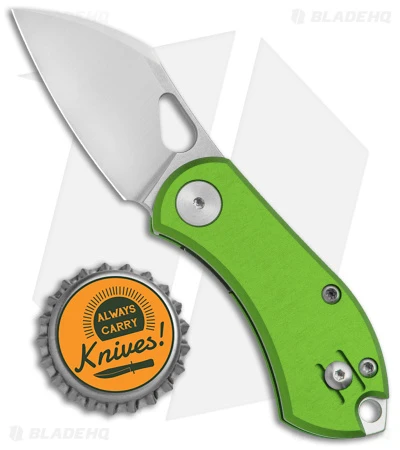 GiantMouse Vox/Anso ACE Nibbler Knife Green Aluminum (1.9" Satin N690) 6 GiantMouse Vox/Anso ACE Nibbler Knife Green Aluminum (1.9" Satin N690) - Image 4