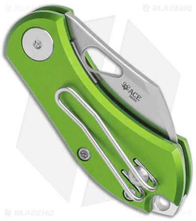 GiantMouse Vox/Anso ACE Nibbler Knife Green Aluminum (1.9" Satin N690) 5 GiantMouse Vox/Anso ACE Nibbler Knife Green Aluminum (1.9" Satin N690) - Image 3
