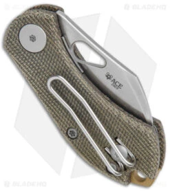 GiantMouse Vox/Anso ACE Nibbler Knife Green Micarta (1.9" Stonewash 20CV) 8 GiantMouse Vox/Anso ACE Nibbler Knife Green Micarta (1.9" Stonewash 20CV) -Knives and tools GiantMouse Vox Anso ACE Nibbler Green Micarta Satin BHQ 152989 jr side