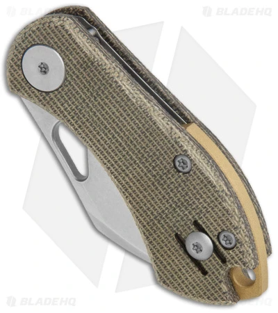 GiantMouse Vox/Anso ACE Nibbler Knife Green Micarta (1.9" Stonewash 20CV) 4 GiantMouse Vox/Anso ACE Nibbler Knife Green Micarta (1.9" Stonewash 20CV) - Image 2