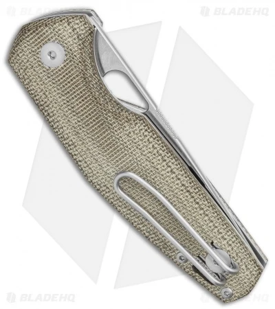 GiantMouse Vox/Anso ACE Nimbus V2 Liner Lock Knife Green Micarta (3" Satin) 5 GiantMouse Vox/Anso ACE Nimbus V2 Liner Lock Knife Green Micarta (3" Satin) - Image 3