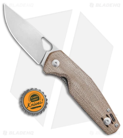 GiantMouse Vox/Anso ACE Nimbus V2 Liner Lock Knife Natural Micarta (3" Satin) 6 GiantMouse Vox/Anso ACE Nimbus V2 Liner Lock Knife Natural Micarta (3" Satin) - Image 4