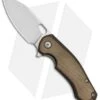 GiantMouse Vox/Anso Biblio Flipper Knife Dark Bronze W/ Micarta (2.9" Satin)